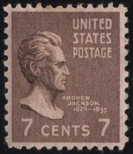 SC#812 7¢ Andrew Jackson (1938) MH