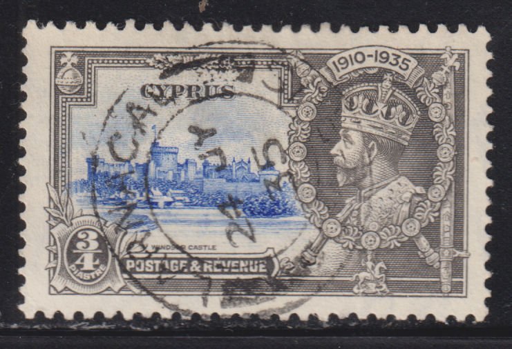 Cyprus 136 King George V Sliver Jubilee Issue 1935