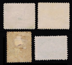 VERY NICE GENUINE HAWAII SCOTT #74 75 76 78 F-VF USED 1894 SET OF 4 STAMPS 18988