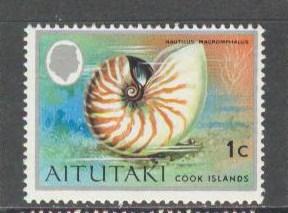 AITUTAKI Sc# 83 MNH FVF Nautilus Ocean Marine Sea Shell