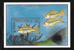 British Virgin islands 1990 Fish yellowtail snapper S/S MNH