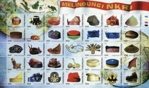 Indonesia 2018 MNH Protect NKRI 35v M/S Maps Geography Hats Cultures Stamps