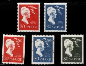 SWEDEN Scott 529-531 mixed  mint used set 1958