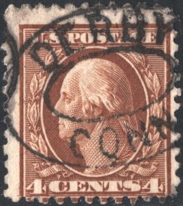SC#503 4¢ Washington Single (1917) Used