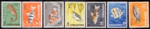 Singapore 1962 SC# 53-9 Fish MNH-OG E170