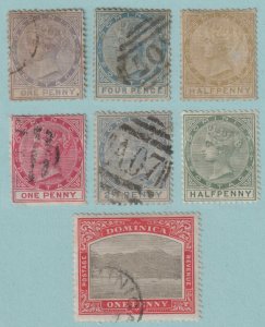 DOMINICA - INTERESTING MINT AND USED GROUP OF 7 STAMPS - MIXED CONDITION - S080