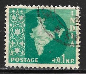 India 302: 1np Map of India, used, F-VF