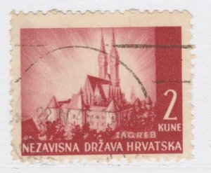 1941 Croatia Pictorial Designs 2k Used Stamp A19P11F624-