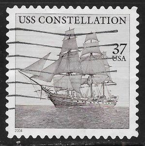 US #3869 37c Boats - USS Constellation