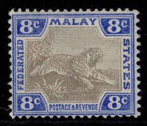 MALAYSIA - Fed Malay EDVII SG41, 8c grey & ultramarine, M MINT. Cat £95.