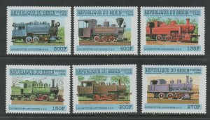 Thematic Stamps Transports - BENIN 1998 (TRAINS)LOCOS 6v mint
