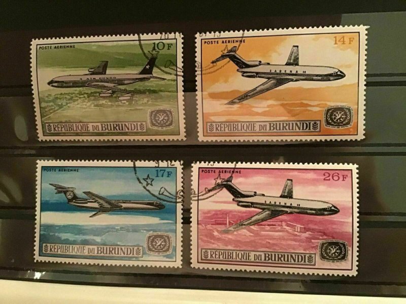 Republic of Burundi Aircraft  cancelled  stamps R21808
