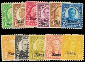 U.S. 1923-37 ISSUES 658-68  Mint (ID # 111137)