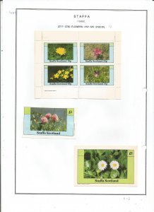 STAFFA - 1982 - Flowers - Sheets - Mint Light Hinged - Private Issue