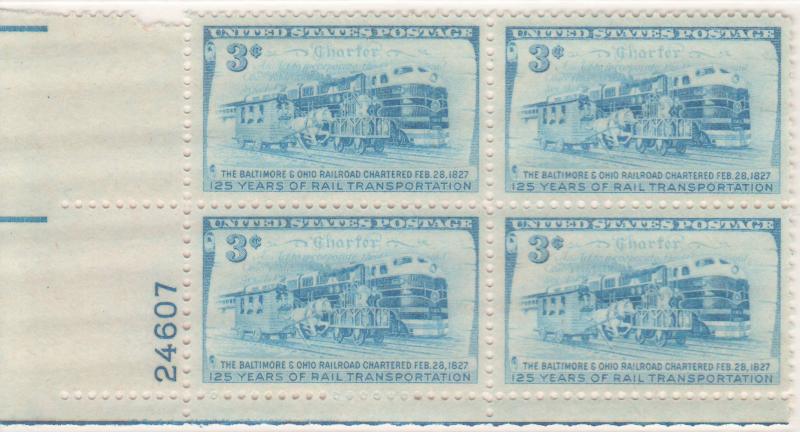 1006: Rail Transportation - Plate Block - MNH - 24607-LL