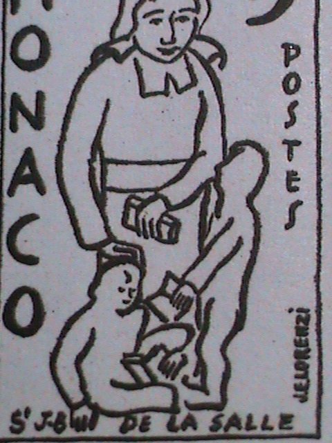 ​MONACO -1954 SC#310 JEAN BAPTISTE DE LA SALLE MINT VF WE SHIP TO WORLD WIDE