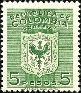 Colombia 1950 SC #592 Coat of arms of Colombia, 5c Mint.