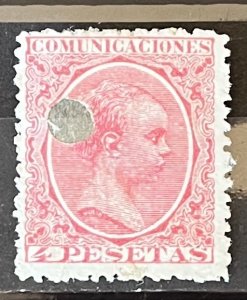 Spain #269 With Punch Cancel