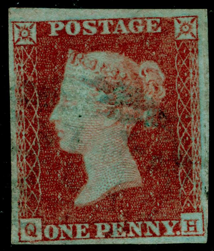 SG8, 1d red-brown, FINE USED. Cat £30. 4 MARGINS. QH