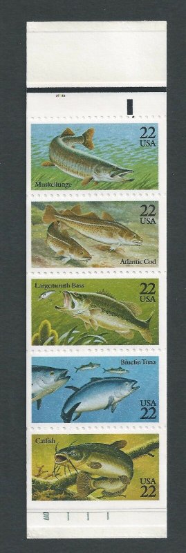 USA Stamps 1986 Fish Stamps/Booklet of 10 , CV $18 Scott # BK 154 MNH OG