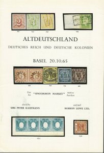 Classic Germany and Colonies, Oct. 20, 1965, Auction Cat., P. Kaufmann, R. Lowe