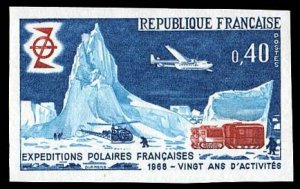 France, 1950-Present #1224 (YT 1574a) Cat€110, 1968 Polar Expeditions, impe...