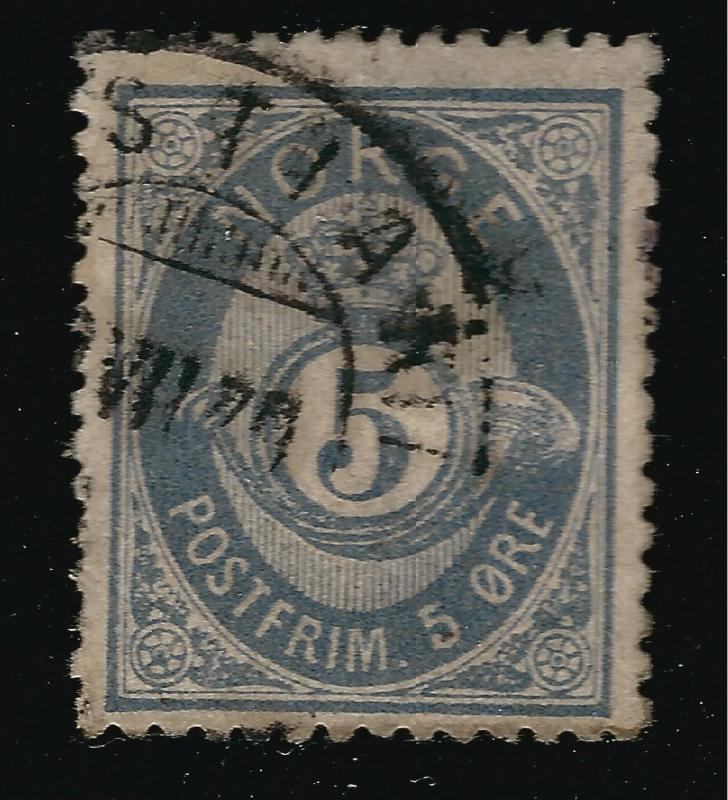 Norway 1877 Sc #24 F-VF Used Cat $15...Great Value!