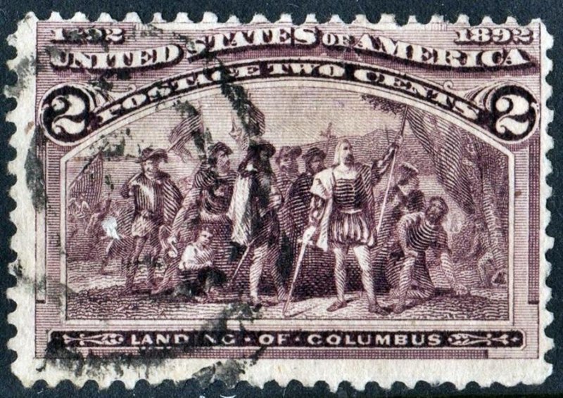 SC#231 2¢ Landing of Columbus (1893) Used