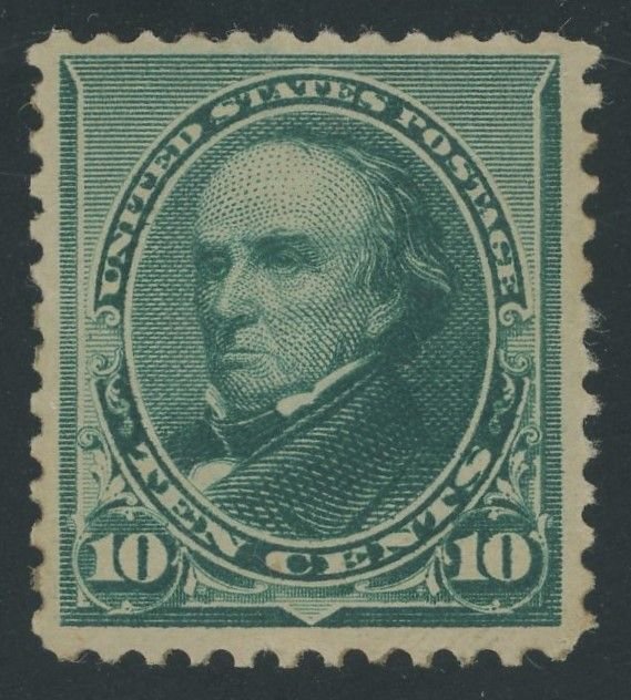 USA 226 - 10 cent Webster - F/VF Mint hinged disturbed (sweated) gum