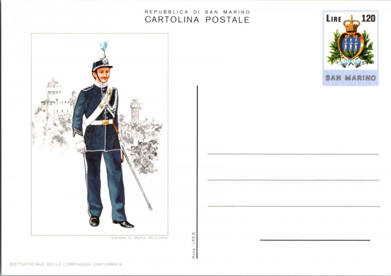 San Marino, Worldwide Government Postal Card, Military Related