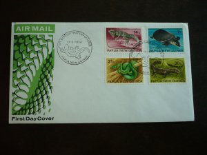 Postal History - Papua New Guinea - Scott# 344-347 - First Day Cover