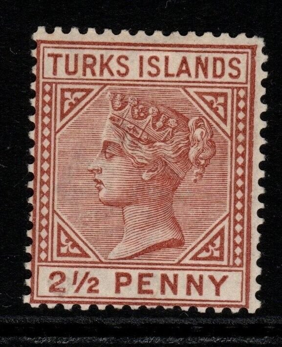 TURKS ISLANDS SG56 1882 2½d RED-BROWN MTD MINT 