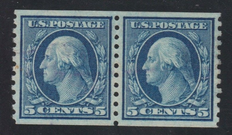 US 458 5c Washington Pair Used XF SCV $95