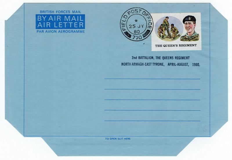 (I.B) Elizabeth II Postal : British Forces Mail (Queen's Regiment) Type 2