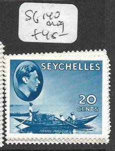 SEYCHELLES  (PP2009B) KGVI  20C BOAT SG 140     MOG