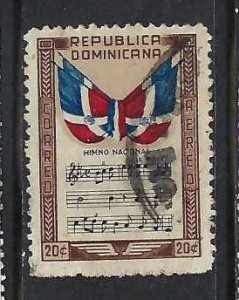 DOMINICAN REPUBLIC C59 VFU MUSIC FLAG O822-4