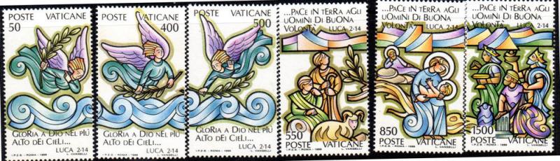 VATICAN 819-824 COMPLETE SET MNH VF CHRISTMAS 2011 SCV $5.80