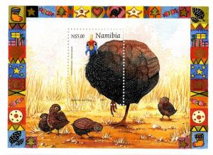 NAMBIA 875 MNH S/S SCV $2.50 BIN $1.75 BIRDS