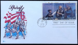 U.S. Used Stamp Scott #1629-31 13c Spirit '76 Cover Craft First Day Cover