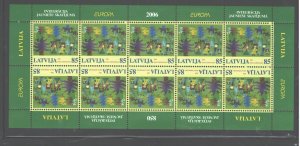 LATVIA 2006 EUROPE CEPT #651a ONLY SINGLE 1 T.B.=$2.80