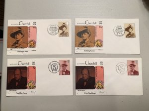 1974 COMPLETE SET FLEETWOOD CACHET FDC SIR WINSTON CHURCHILL MEMORIAL SET UNADD