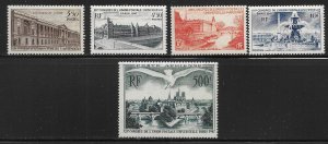 France 581-584, C22 1947 12th UPU Congress set MNH