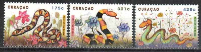 Curacao Stamp 103-105  - Year of the Snake 