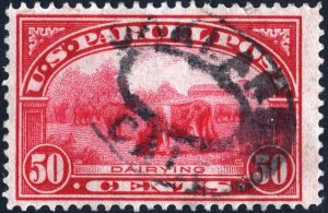 SC#Q10 50¢ Parcel Post: Dairying (1913) Used