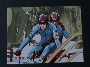 NICARAGUA-1992- OLYMPIC GAMES ALBERTBVILL'92-CTO S/S -VF FANCY CANCEL