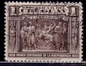 Uruguay, 1930, Gauchos Breaking a Horse, Scott#395, used