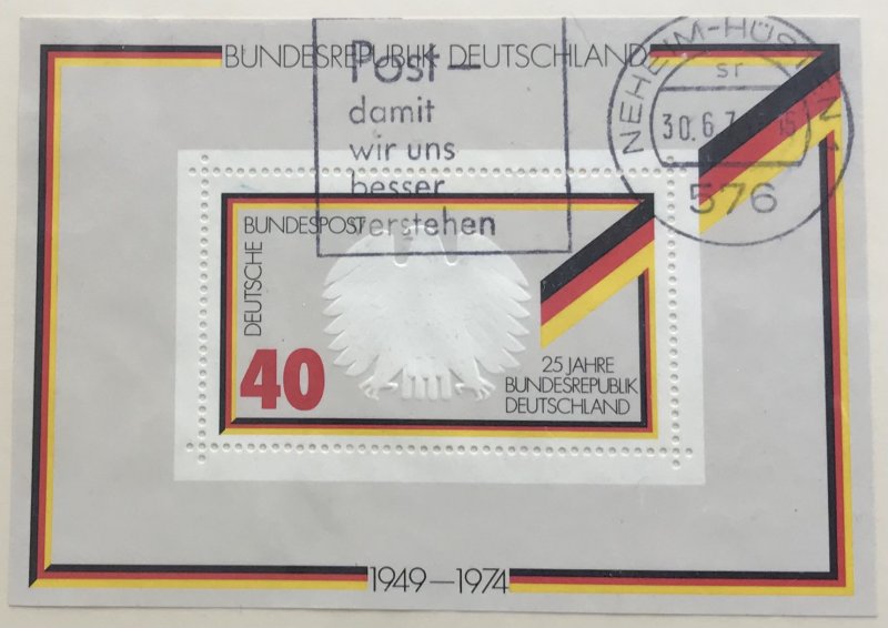 Germany 1145 Used Souvenir Sheet SCV $1.60