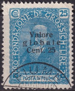 Fiume 1920 Sc 77 used second overprint