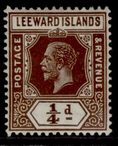 LEEWARD ISLANDS GV SG46, ¼d brown, M MINT.