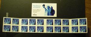 BK283, Scott 3485c, d, 34c denominated Liberty, Pane of 20, #V1111, MNH Beauty